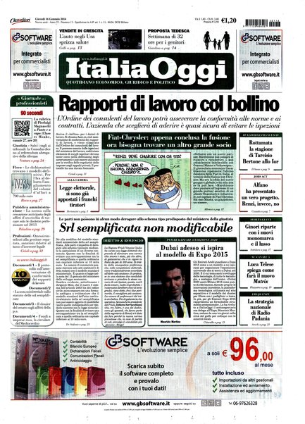 Italia oggi : quotidiano di economia finanza e politica